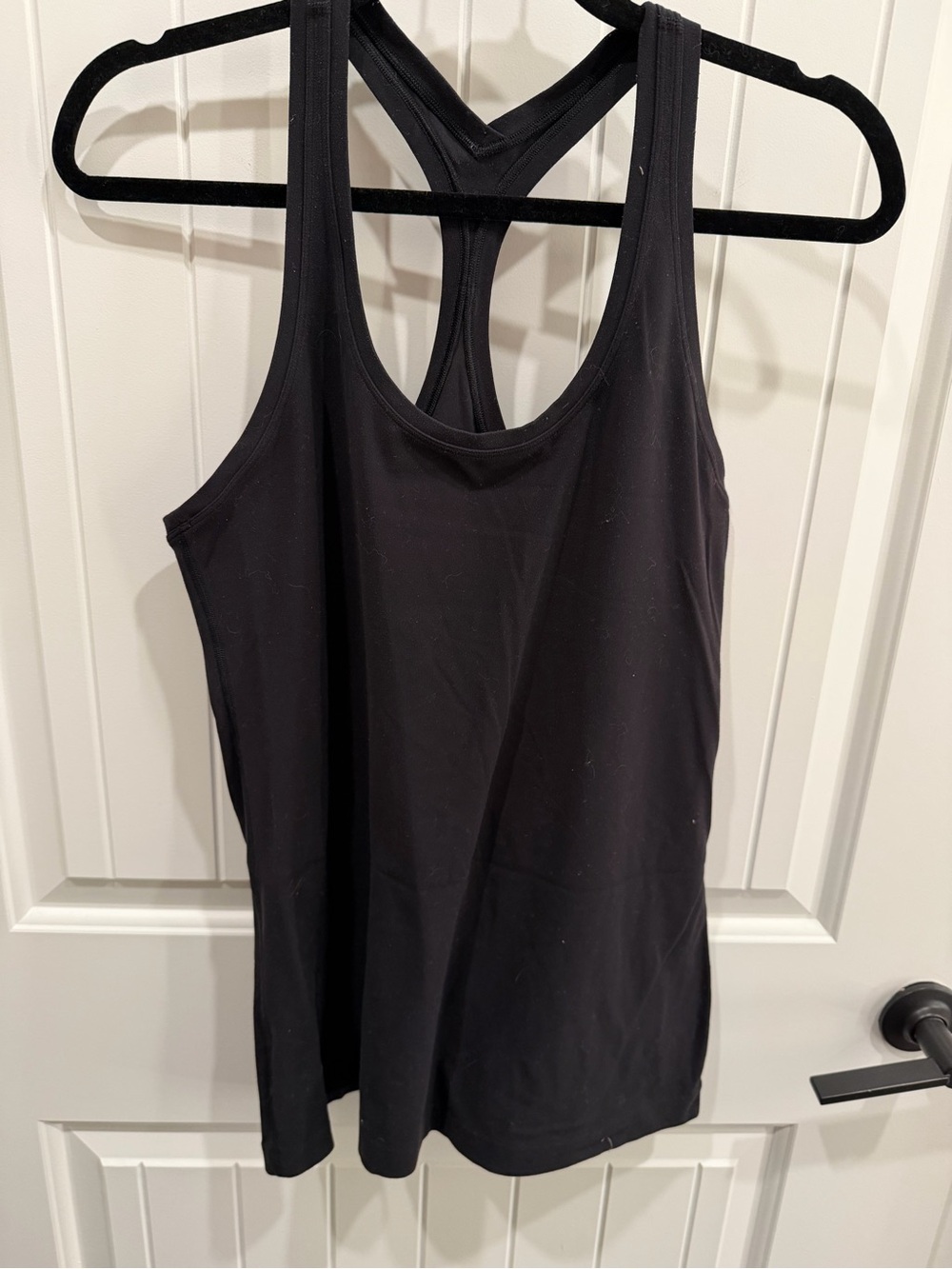 Lululemon Black Layered Open Back Racerback Tank